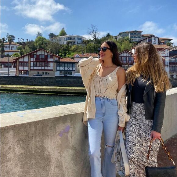 ZARA OPENWORK KNIT TOP - Picture 8 of 10